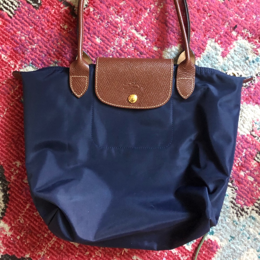 Small Long Champ Navy Blue bag - NWT
